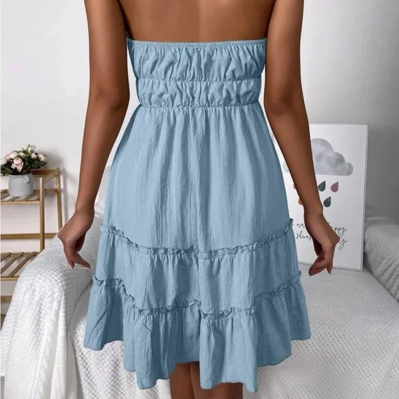 Ruffled Pastel Dress - Picture 3 of 5